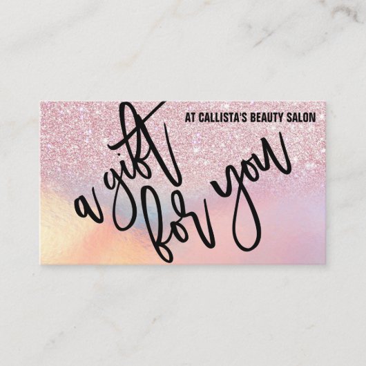 グリッター入血許可証 名刺 (正面)