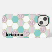 グリッター六角形 Case-Mate iPhoneケース iPhone 13ケース (裏面横)