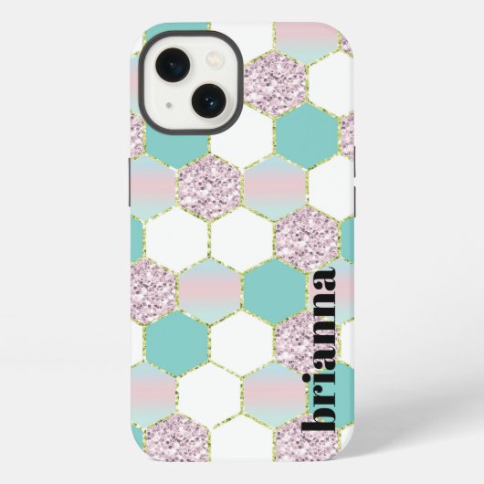 グリッター六角形 Case-Mate iPhoneケース iPhone 13ケース (裏面)