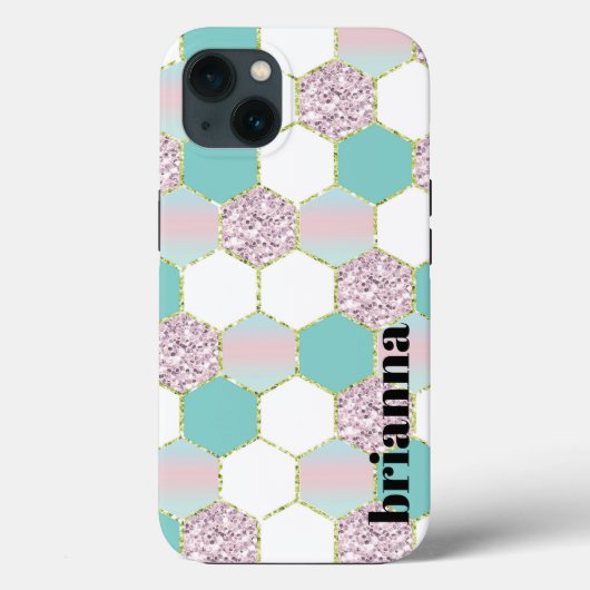 グリッター六角形 Case-Mate iPhoneケース iPhone 13ケース (裏面)