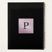 グリッター効果モモダンノグラムスクリパーソナライズされたプト プランナー手帳 (裏面)