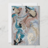 グリッター卒業キャップ、紙吹雪大理石卒業 招待状 (裏面)