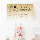 グリッター卒業祝いのバナー 横断幕 (インサイチュ)