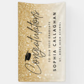 グリッター卒業祝いのバナー 横断幕 (縦)