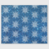 グリッター及び雪片ラッピング紙 ラッピングペーパー (フラット)