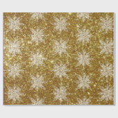 グリッター及び雪片ラッピング紙 ラッピングペーパー (フラット)