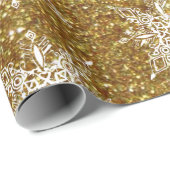 グリッター及び雪片ラッピング紙 ラッピングペーパー (ロールコーナー)