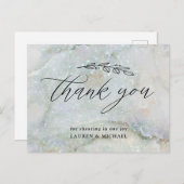 グリッター大理石エレガントサンキューカード シーズンポストカード (正面/裏面)