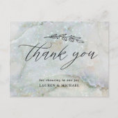 グリッター大理石エレガントサンキューカード シーズンポストカード (正面)