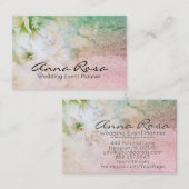 *~*グリッター天水カラーフローラターコイズ 名刺 (正面/裏面)