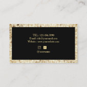 グリッター女手ネイルサロン名刺 名刺 (裏面)