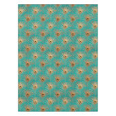 グリッター孔雀の羽のパターン テーブルクロス (正面)