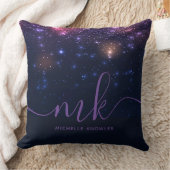 グリッター宇宙銀河系スモダンクリプトモノグラム クッション (ブランケット)