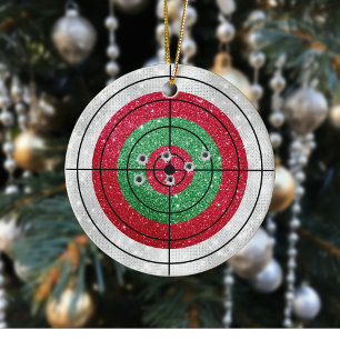 グリッター射撃、 発砲銃撃装置クリスマス セラミックオーナメント
