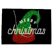 グリッター小妖精や小人ハット ラージペーパーバッグ (裏面)