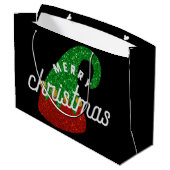 グリッター小妖精や小人ハット ラージペーパーバッグ (裏面アングル)