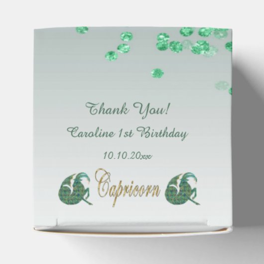 グリッター山羊座&グリーングリッター誕生日 フェイバーボックス (上部)