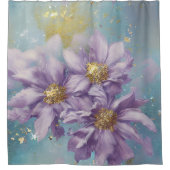 グリッター嵐ファンタジー花 シャワーカーテン (正面)