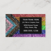 グリッター幼稚園先生教授LGBTゲイプライド 名刺 (裏面)