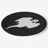 グリッター幽霊ハロウィーン ペーパープレート (アングル)