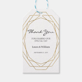 グリッター幾何モダン結婚式の引き出物 ギフトタグ