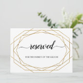 グリッター幾何学枠書記名引留記号 招待状 (スタンド正面)