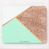 グリッター幾何学的抽象芸術モザイク マウスパッド (正面)