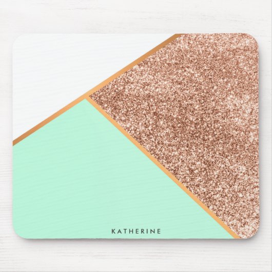 グリッター幾何学的抽象芸術モザイク マウスパッド (正面)