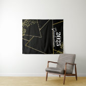 グリッター幾何学目盛り背景 タペストリー (インサイチュ(横))