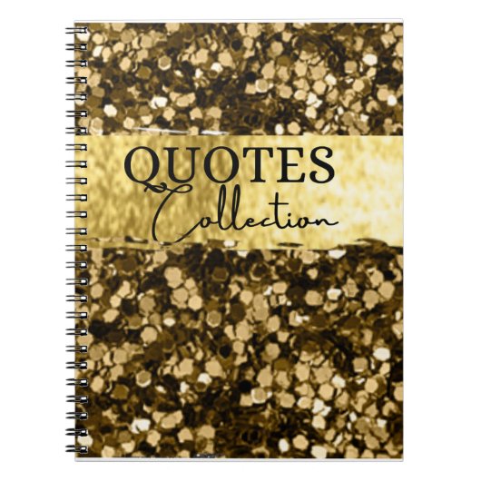 グリッター引用文コレクションノート ノートブック (正面)