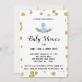 *~* グリッター恐竜ベイビーガールシャワー招待状 招待状 (裏面)