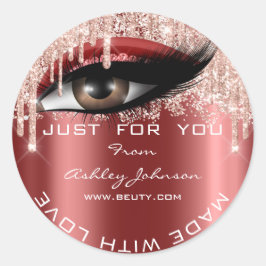 グリッター感謝していまつ毛バララブメイド ラウンドシール