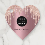 グリッター感謝していロゴバラドライブ名ピンク フェイバータグ (正面)