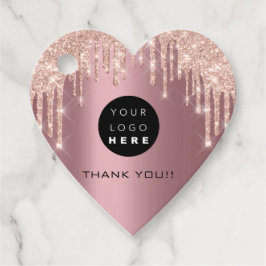 グリッター感謝していロゴバラドライブ名ピンク フェイバータグ