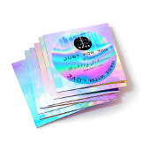 グリッター感謝していロゴ愛滴付き自筆証書 ラウンドシール