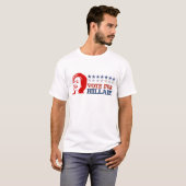 グリッター投票ヒラリー Tシャツ (正面フル)