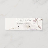 グリッター押し花イヤリングスタッドディスプレイ スキニー名刺 (正面)