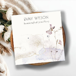 グリッター押し花イヤリングスタッドディスプレイ スクエア名刺