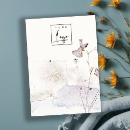 グリッター押し花イヤリングロゴ表示 名刺