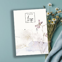 グリッター押し花ネックレスイヤリングロゴ 名刺