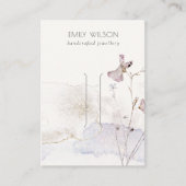 グリッター押し花ヘアピンヘアクリップディスプレイ 名刺 (正面)