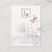 グリッター押し花ヘアピンロゴ表示 名刺 (正面)