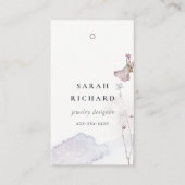 グリッター押し花ミニマルシンプルラベル 名刺 (正面)