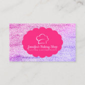 グリッター抽象芸術ベーカリーパストリーシェフ 名刺 (正面)