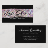グリッター抽象芸術メイクリップグロスシスタイリッシュック 名刺 (正面/裏面)