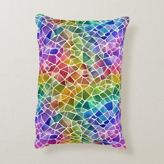グリッター抽象芸術幾何八角形 アクセントクッション (裏面(縦))
