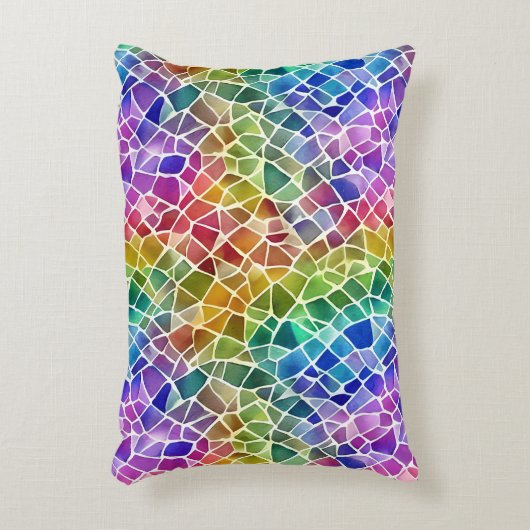 グリッター抽象芸術幾何八角形 アクセントクッション (正面(垂直))