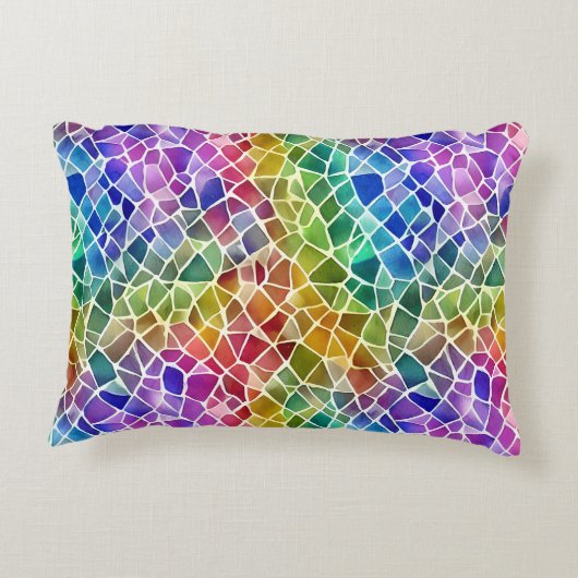 グリッター抽象芸術幾何八角形 アクセントクッション (裏面)