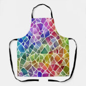 グリッター抽象芸術幾何八角形 エプロン (正面)