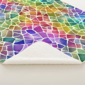 グリッター抽象芸術幾何八角形 シェルパブランケット (3/4)